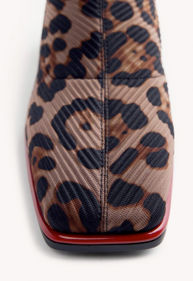 Botines Gioseppo Inger de estampado animal con tacón bloque y caña elástica