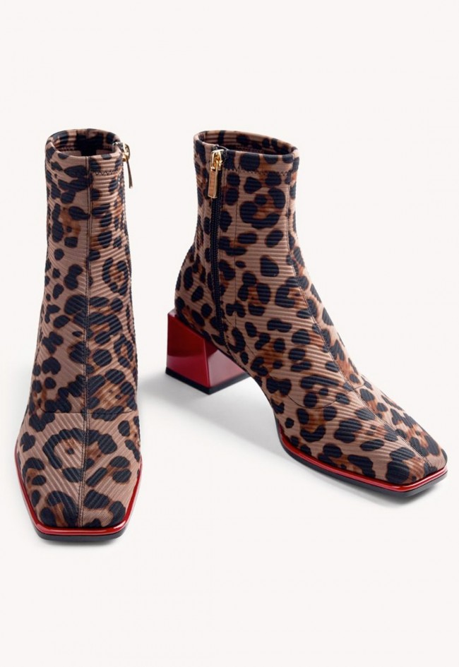 Botines Gioseppo Inger de estampado animal con tacón bloque y caña elástica