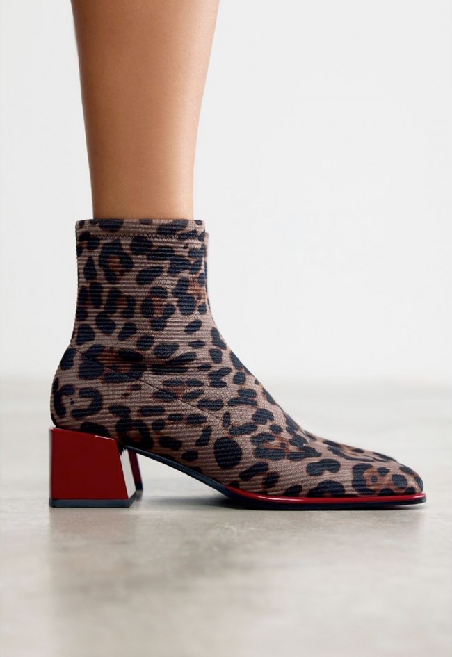 Botines Gioseppo Inger de estampado animal con tacón bloque y caña elástica