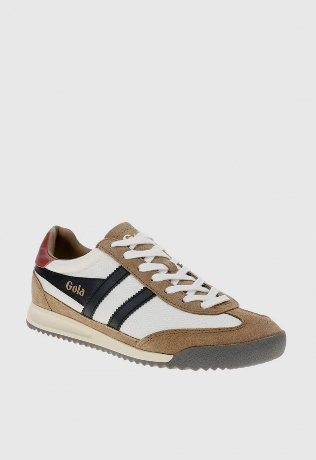 Zapatillas de hombre Gola Tornado CMB623 navy/arena para mujer — estilo retro ochentero