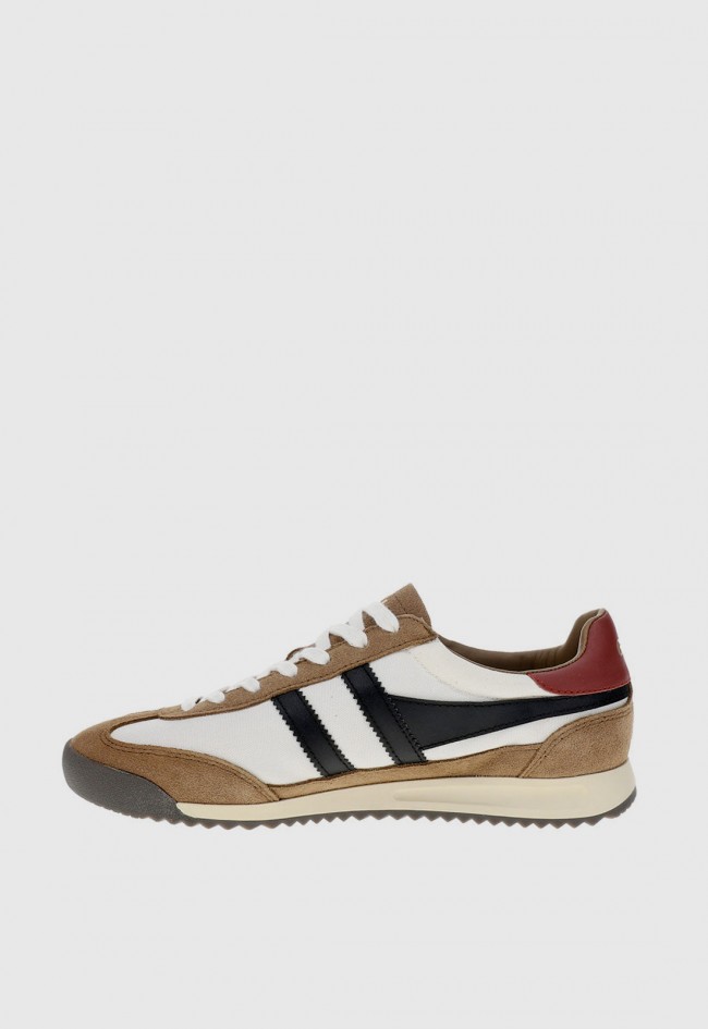 Zapatillas de hombre Gola Tornado CMB623 navy/arena para mujer — estilo retro ochentero