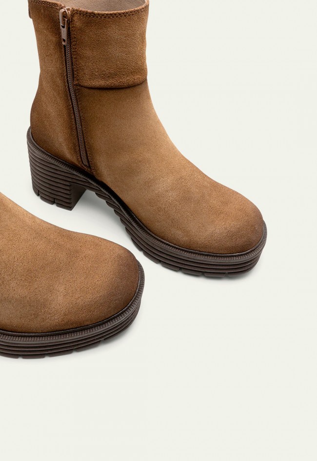 Botines de serraje Porronet Michelle cuero con plataforma — estilo urbano y sofisticado