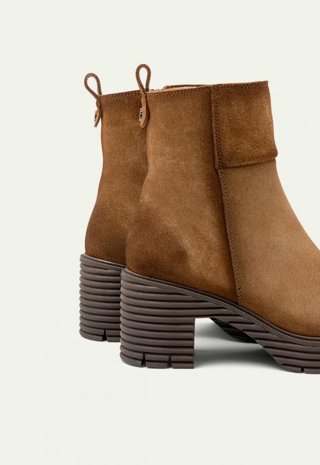 Botines de serraje Porronet Michelle cuero con plataforma — estilo urbano y sofisticado