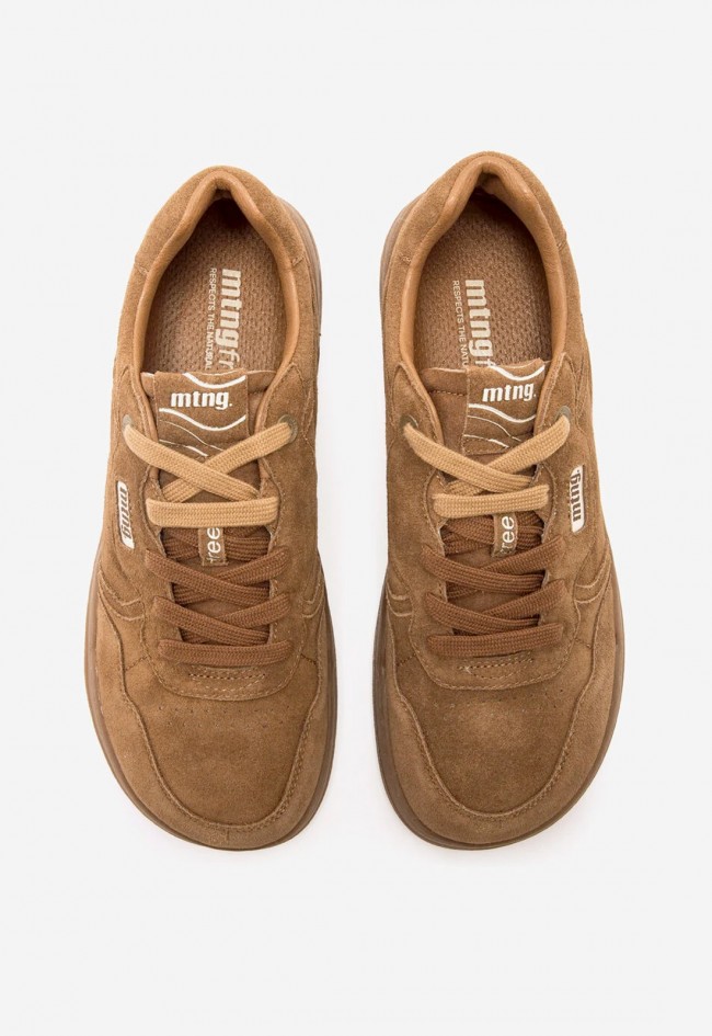 Zapatillas hombre Mustang Free Miami barefoot de piel marrón — calzado minimalista
