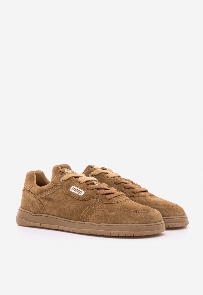 Zapatillas hombre Mustang Free Miami barefoot de piel marrón — calzado minimalista