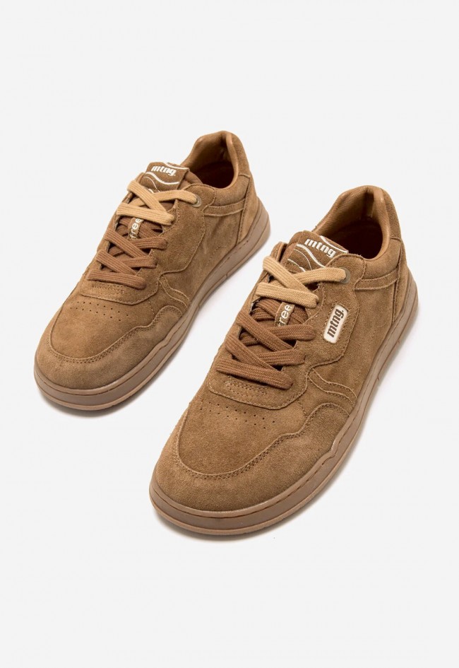 Zapatillas hombre Mustang Free Miami barefoot de piel marrón — calzado minimalista
