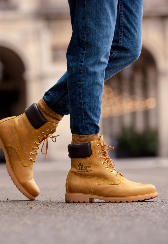 Bota de piel waterproof para hombre Panama Jack Panama 03 C1 Cuero con forro de piel