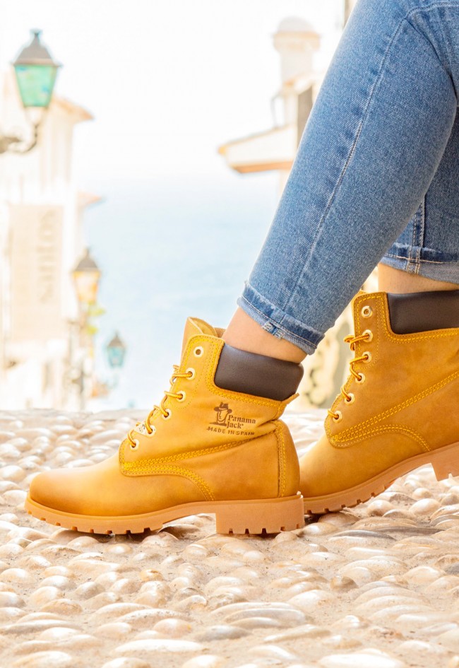 Botín de piel waterproof para mujer Panama Jack Panama 03 B1 Cuero con forro de piel