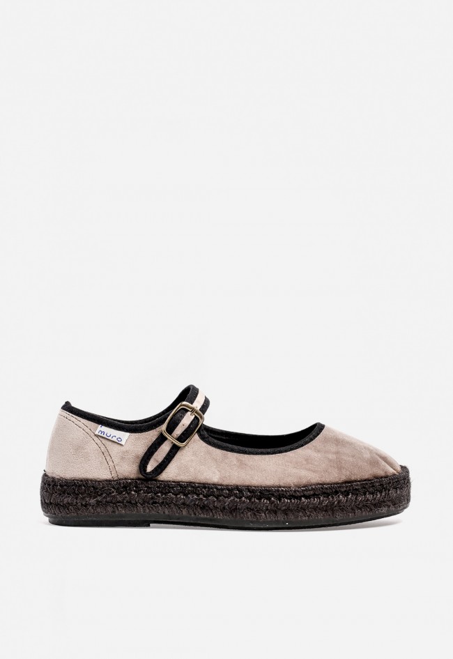 Bailarina GARRIDO MURO 711 de mujer en serraje visón con pulsera — diseño artesanal y estilo natural