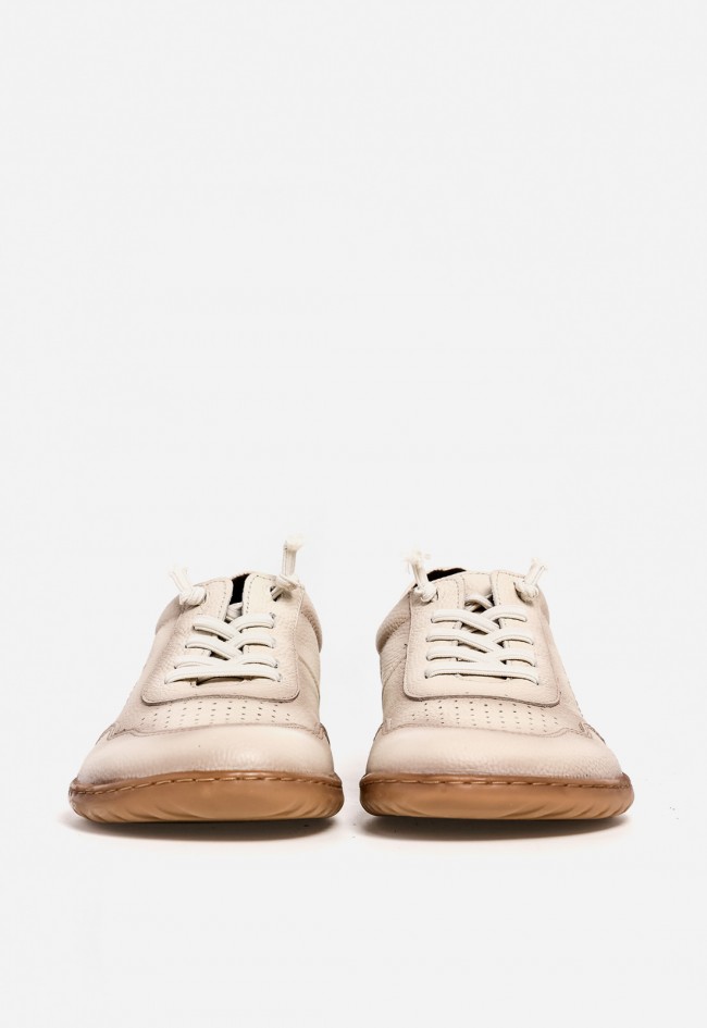 Zapatilla Kaola 2755 barefoot de mujer en piel blanca — libertad y confort con estilo natural