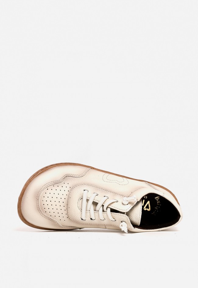 Zapatilla Kaola 2755 barefoot de mujer en piel blanca — libertad y confort con estilo natural