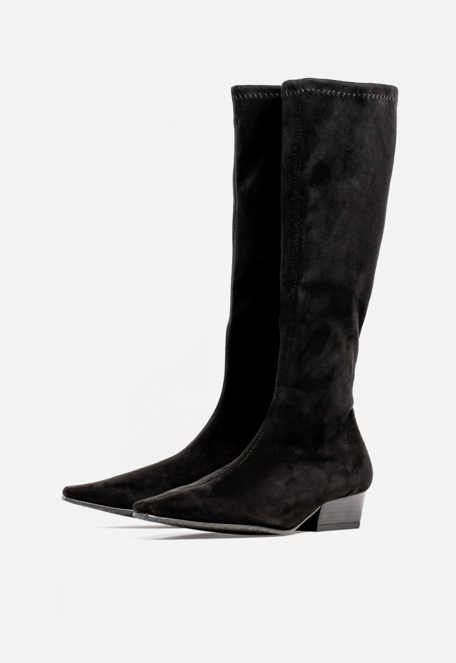 Bota elástica MISS ELASTIC 78057 de mujer en negro — elegancia y confort en cada paso