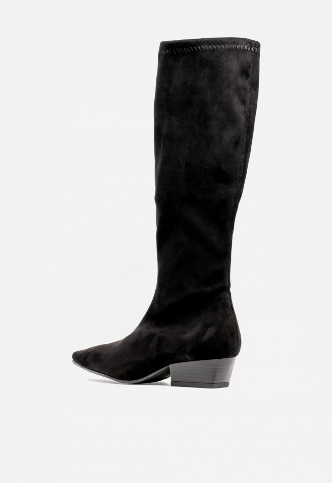 Bota elástica MISS ELASTIC 78057 de mujer en negro — elegancia y confort en cada paso