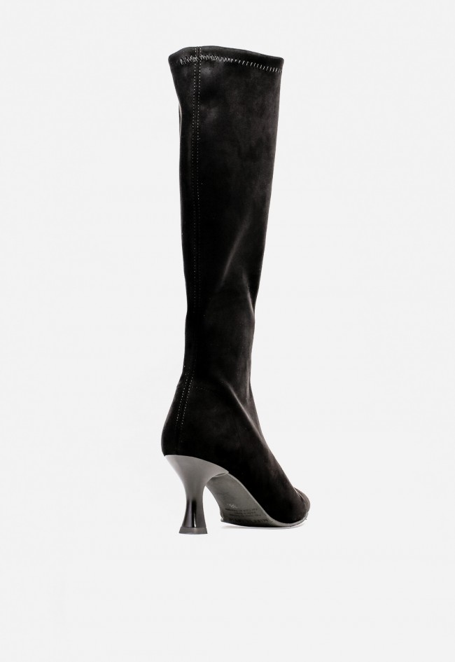Bota de mujer MISS ELASTIC 78041 en tejido negro — elegancia elástica con tacón de aguja