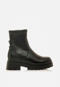 Botines mujer Mustang Missione negros con plataforma y caña stretch