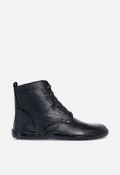 Botines barefoot de piel Kaola 2753 negro — con cordones y cremallera lateral