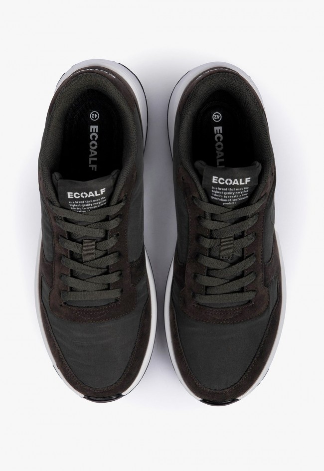 Zapatillas de mujer Ecoalf Harverd Khaki de poliamida reciclada