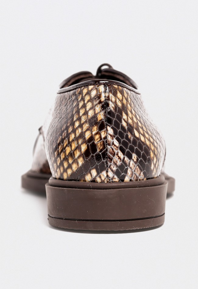 Zapatos planos mujer Glo 59003 de piel efecto serpiente, elegancia versátil con carácter