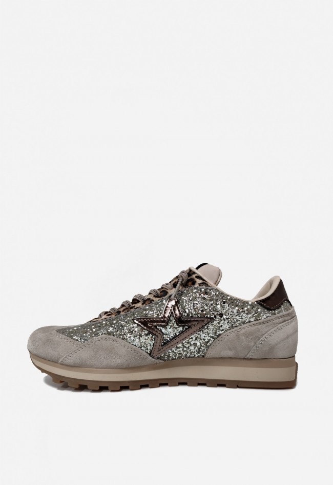Deportivo glitter de mujer tostado Cetti c-1259 sra