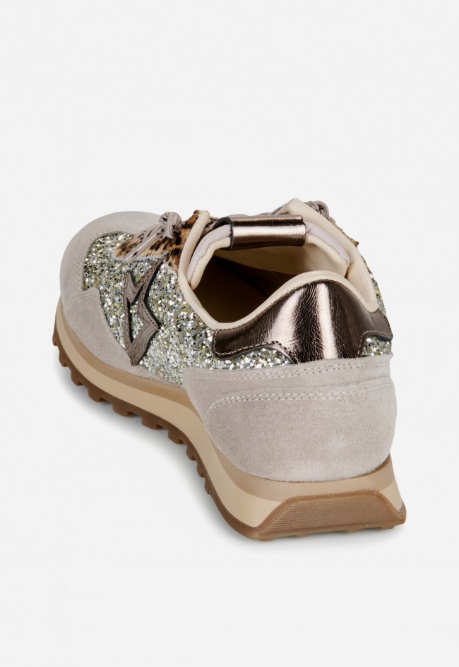 Deportivo glitter de mujer tostado Cetti c-1259 sra