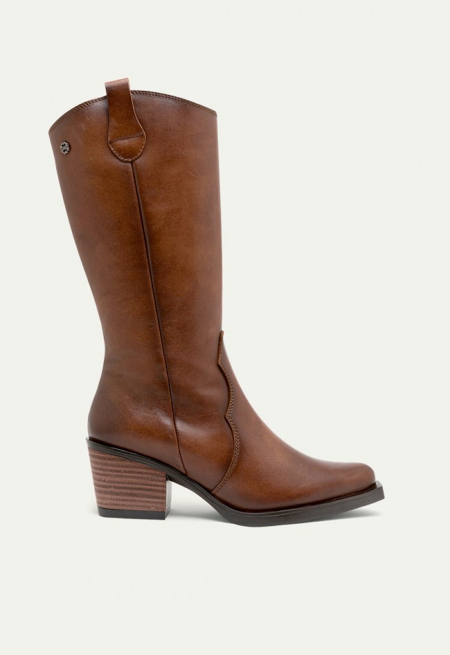 Bota cowboy de mujer cuero Porronet 4755