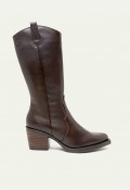 Bota cowboy de mujer moka Porronet 4755