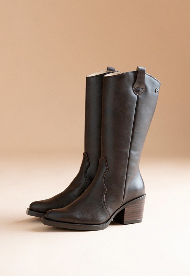 Bota cowboy de mujer moka Porronet 4755