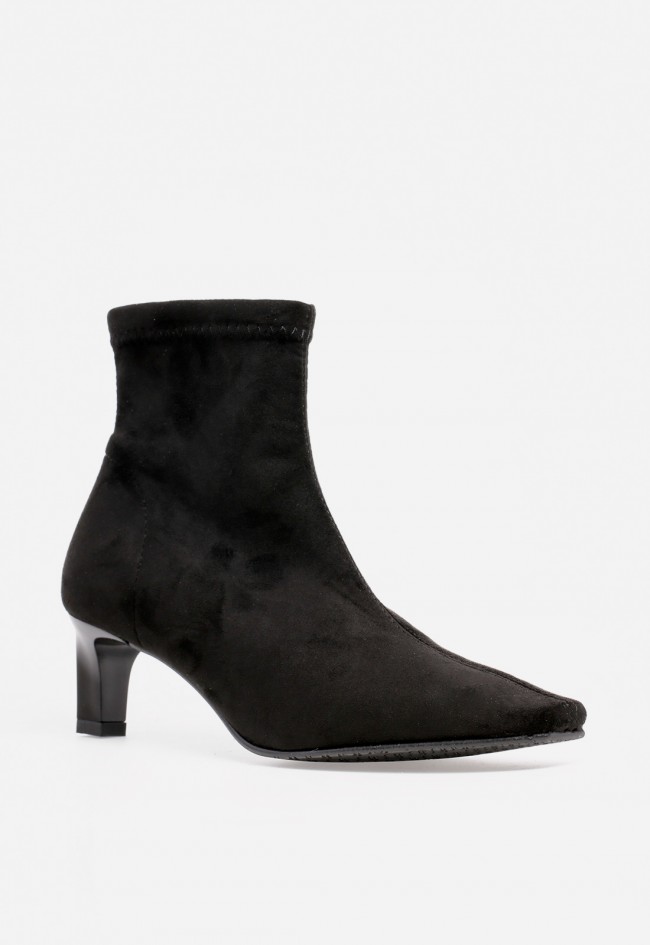 Botín elástico con tacón fino de mujer negro MISS ELASTIC 78101-ae-05/05