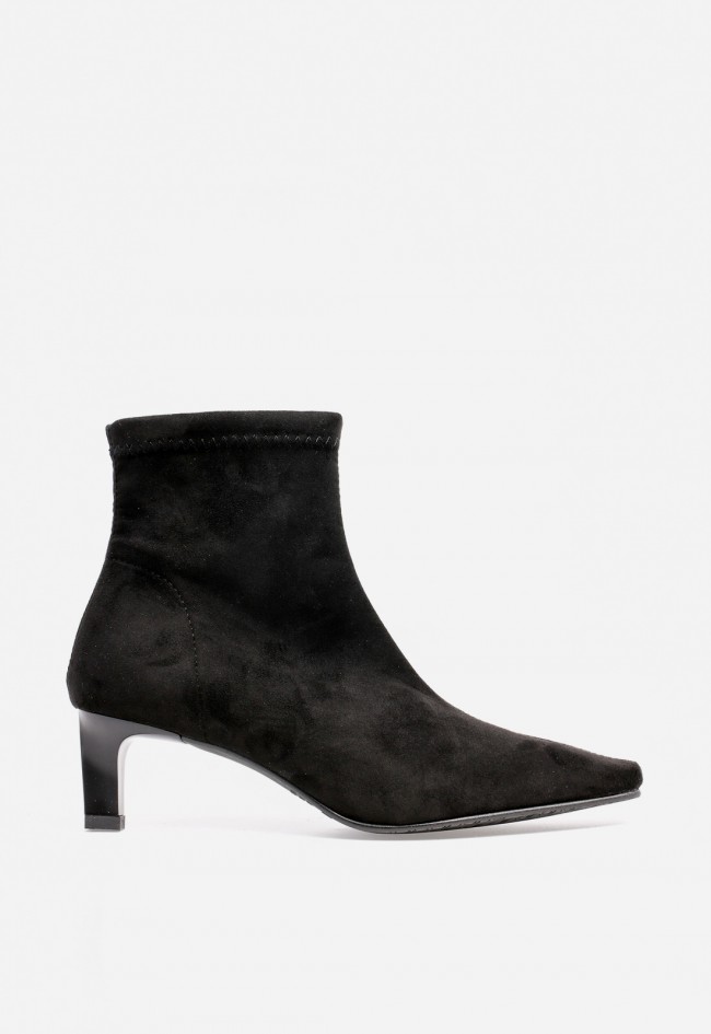 Botín elástico con tacón fino de mujer negro MISS ELASTIC 78101-ae-05/05