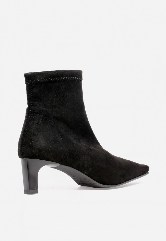 Botín elástico con tacón fino de mujer negro MISS ELASTIC 78101-ae-05/05