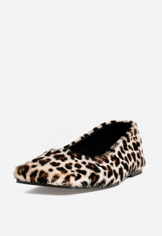 Zapato manoletina en piel de mujer leopardo Glo 3810