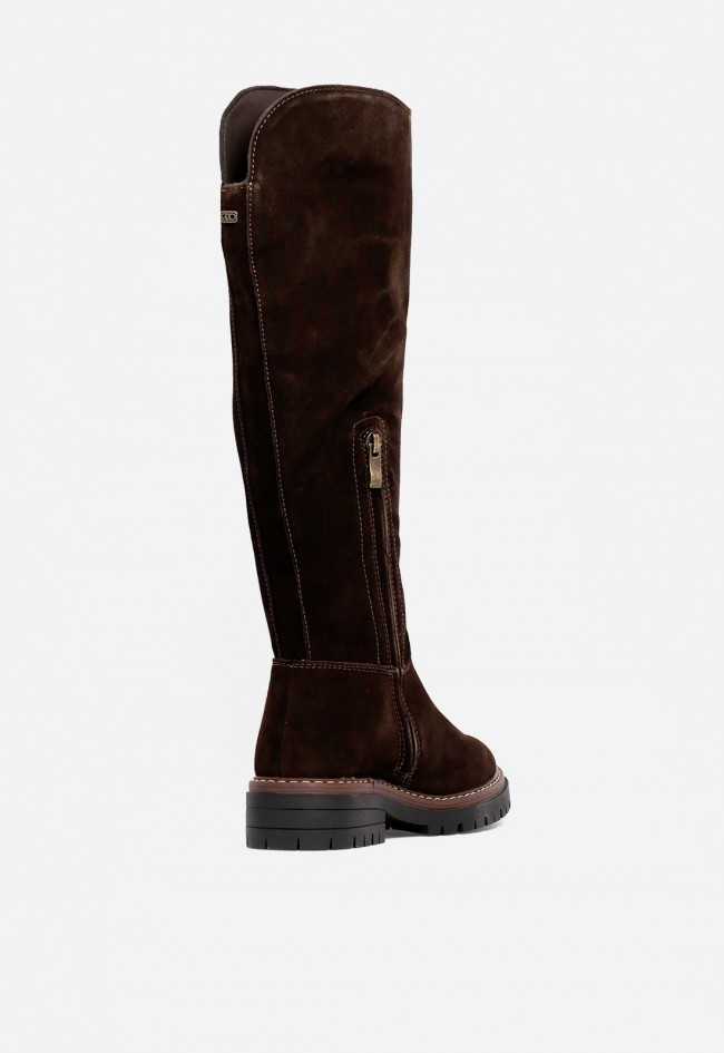 Bota de piel de mujer marrón VAS sabela 03