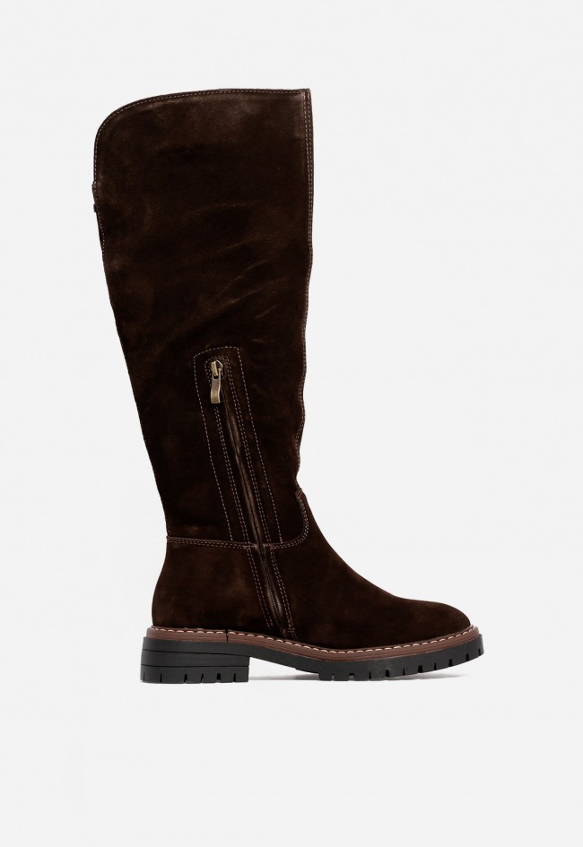 Bota de piel de mujer marrón VAS sabela 03