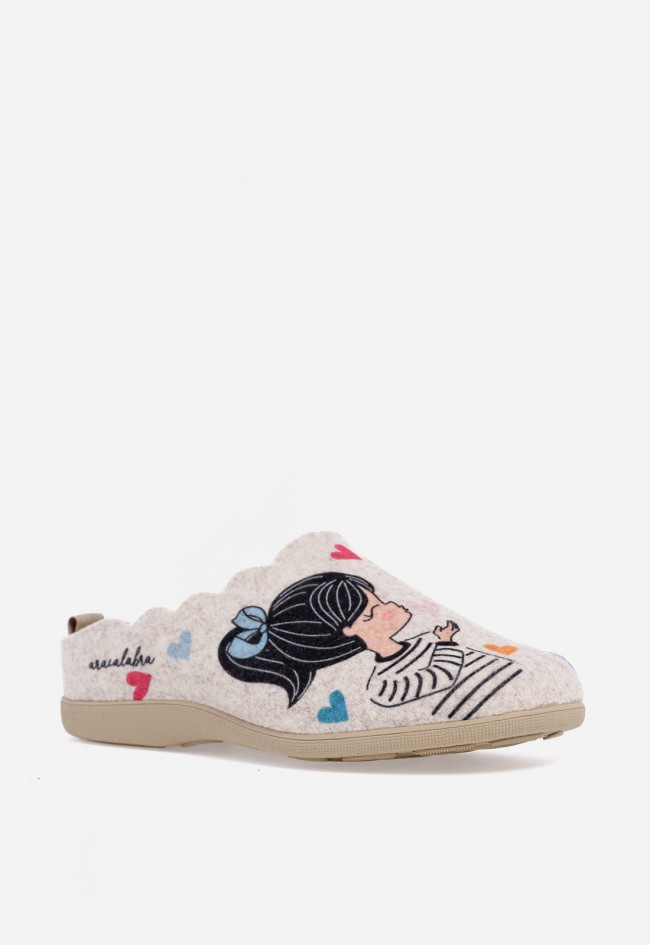 Zapatillas de mujer beige Cuque creando emociones 5523-1