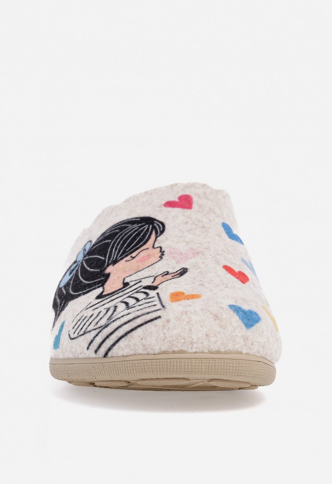 Zapatillas de mujer beige Cuque creando emociones 5523-1