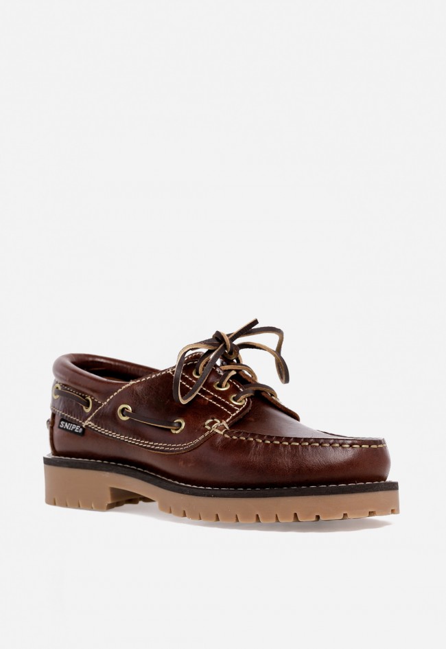 Zapato mocacín de mujer en piel cuero SNIPE 21801