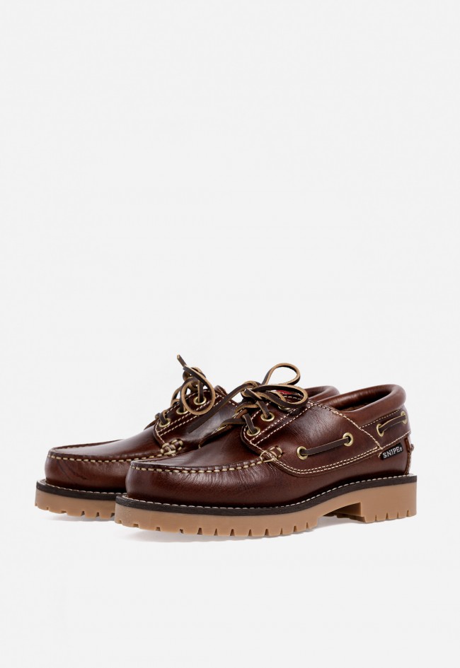 Zapato mocacín de mujer en piel cuero SNIPE 21801