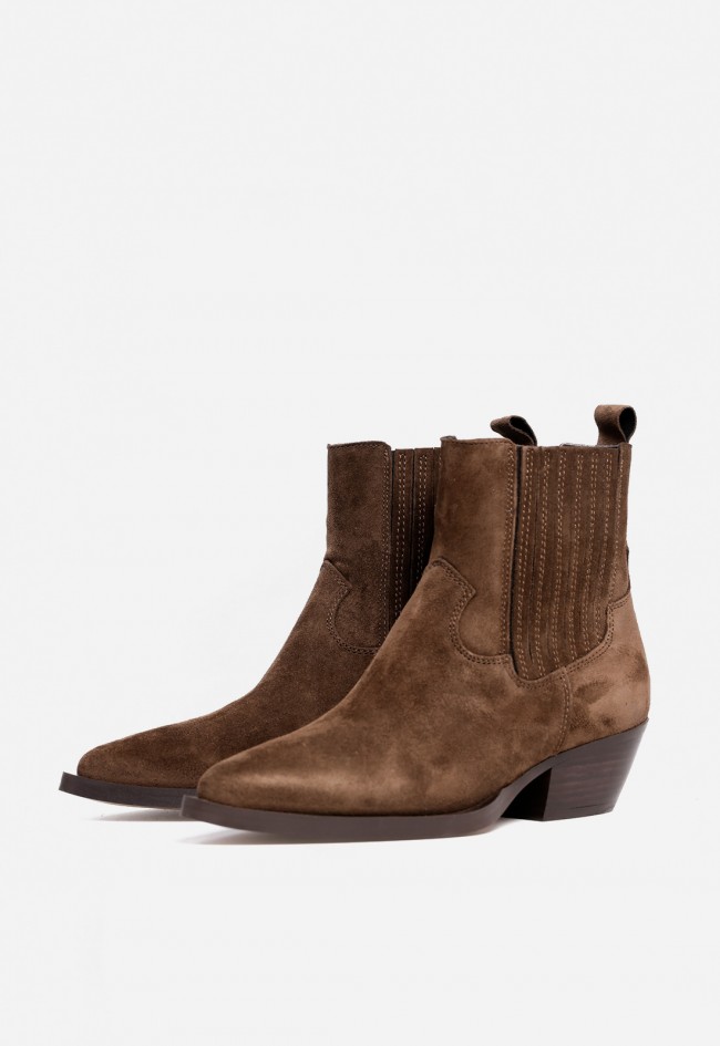 Botín cowboy de mujer marrón Alpe 55481133