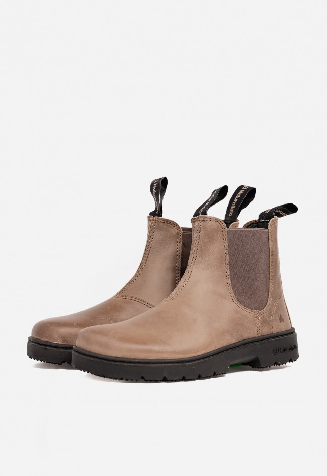 Botín mujer piel stone El Naturalista N5262 Arizona – diseño barefoot y confort natural