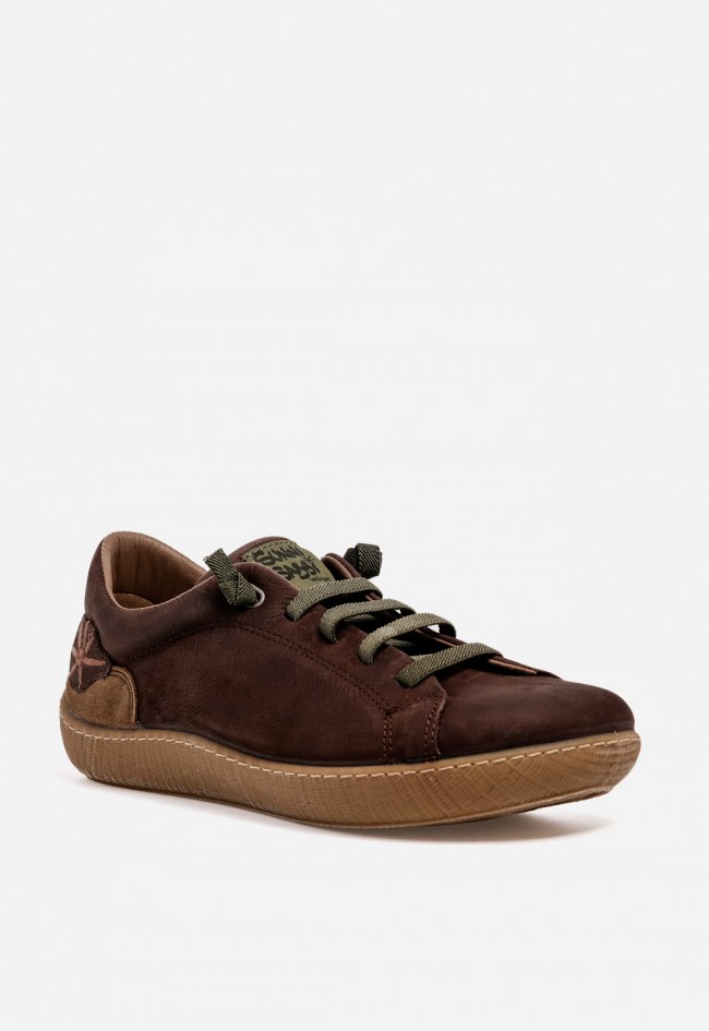 Zapato barefoot marrón de piel nobuck Sunni Sabbi OKI 014 – horma ancha y libertad al caminar