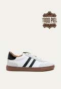 Zapatillas Porronet Londres de mujer en piel y serraje estilo retro sport fabricadas en España