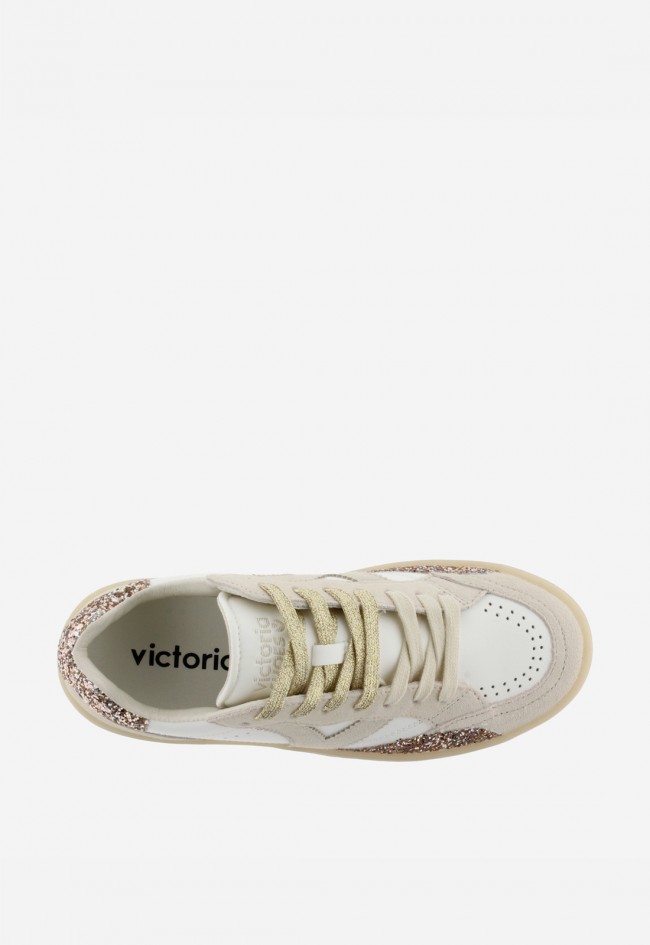 Zapatillas Victoria Turin para mujer con glitter y plataforma efecto piel