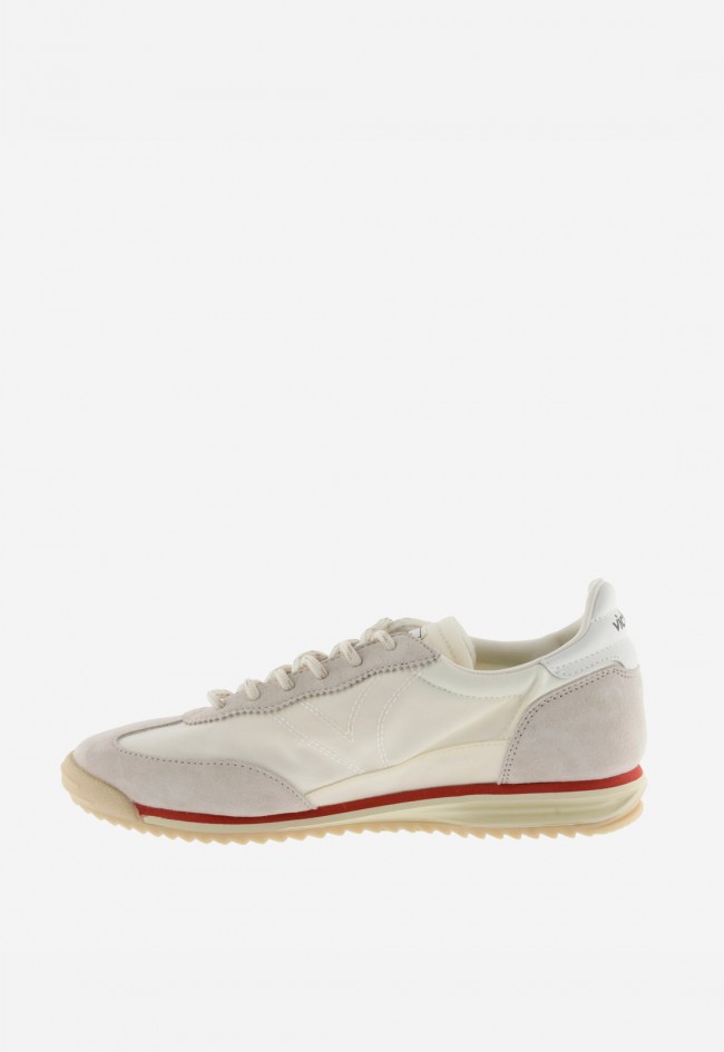 Sneakers Victoria Saturno unisex en nylon y serraje con suela dentada
