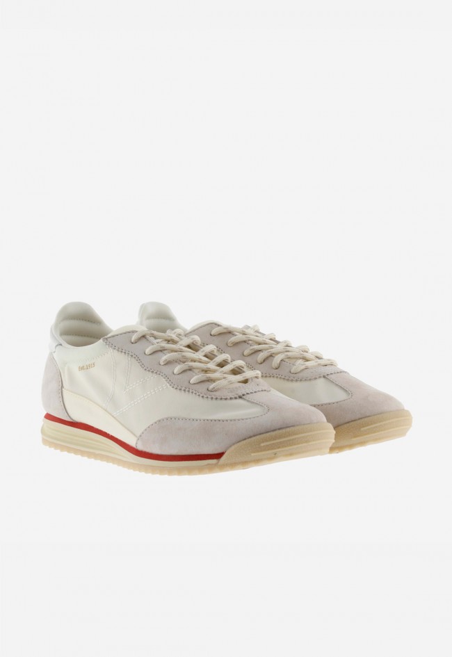 Sneakers Victoria Saturno unisex en nylon y serraje con suela dentada