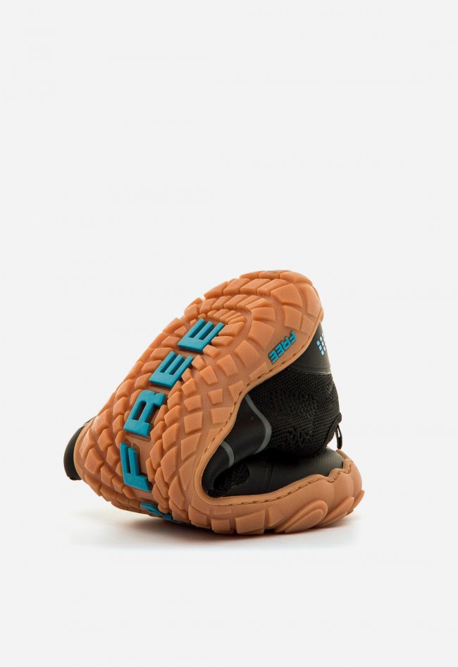 Zapatillas Mustang Free Atlas hombre: barefoot negras con cordón elástico y suela zero drop