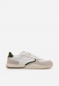 Zapatillas Mustang Free Orbit hombre: barefoot de piel en blanco roto con detalle kaki, comodidad natural
