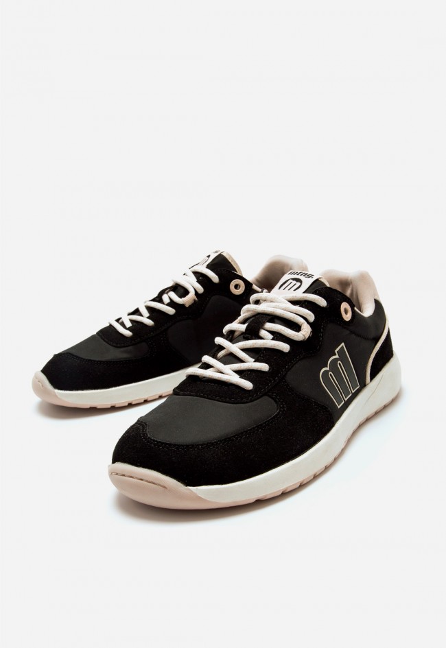 Zapatillas Mustang Free Apolo mujer: barefoot negras veganas con estilo casual y suela beige