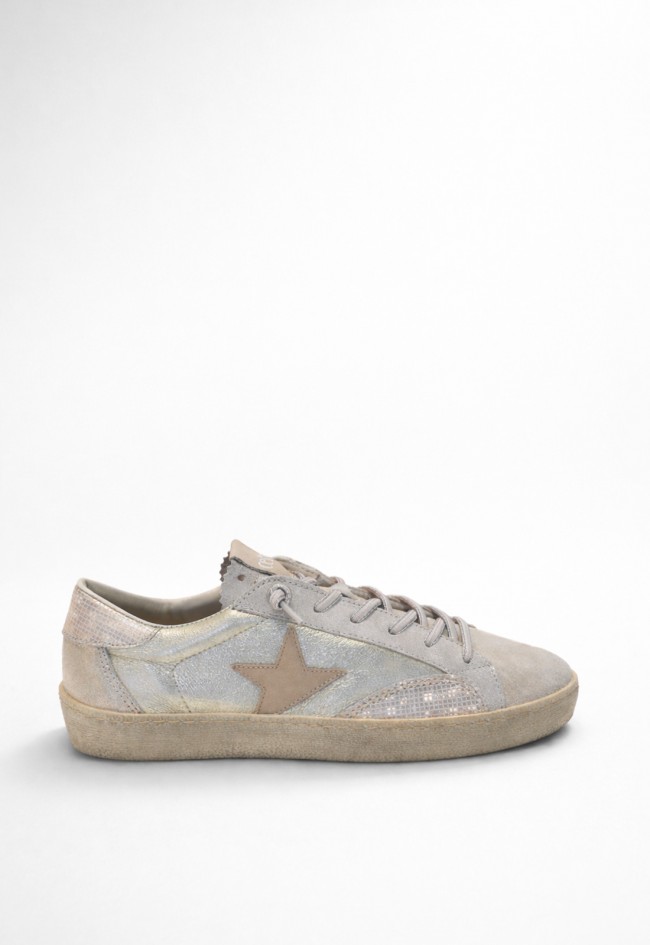 Zapatillas Cetti C-1342 Saturno Champagne de piel con estilo casual sofisticado