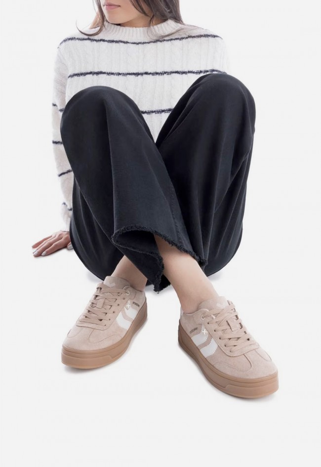 Zapatillas Xti 143644 de mujer beige con plataforma cómoda y estilo tendencia