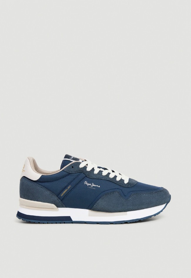 Zapatillas Pepe Jeans pms400037 de hombre en piel y ante con estilo running urbano